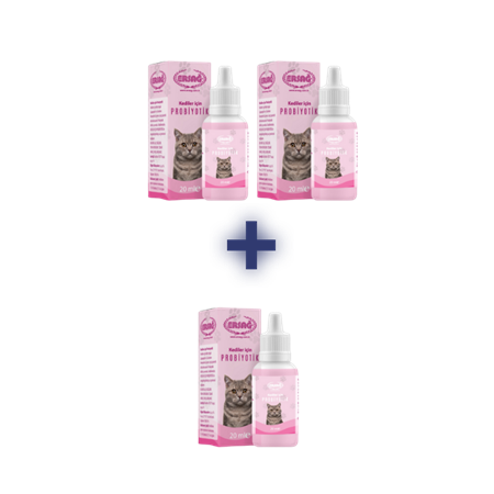 ERSAĞ KEDİLER İÇİN PROBİYOTİK 20 ML (2 ALANA 1 HEDİYE)