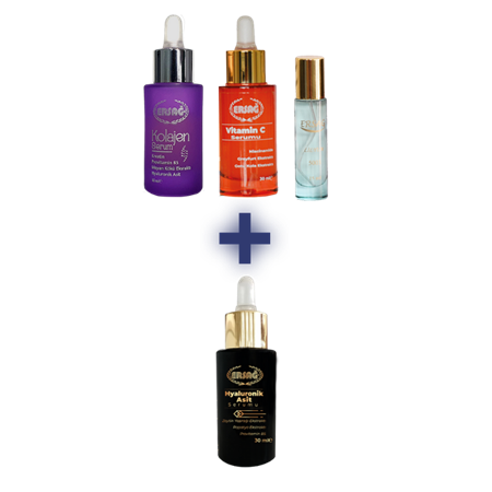 ERSAĞ KOLAJEN SERUM, VİTAMİN C SERUMU, LİLYUM KADIN PARFÜM 15 ML, HYALURONİK ASİT SERUMU