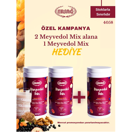 ERSAĞ MEYVEDOL MİX (2 ALANA 1 HEDİYE)