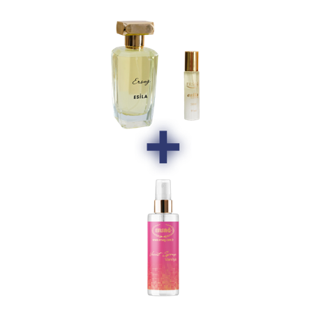ERSAĞ ESİLA EDP BAYAN PARFÜMÜ 100Cc ESİLA KADIN PARFÜM 15 ML VÜCUT SPREYİ VANİLYA 200 ML